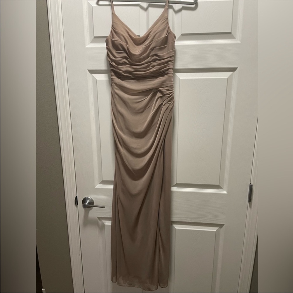 Azazie Taupe Deandra Bridesmaid dress